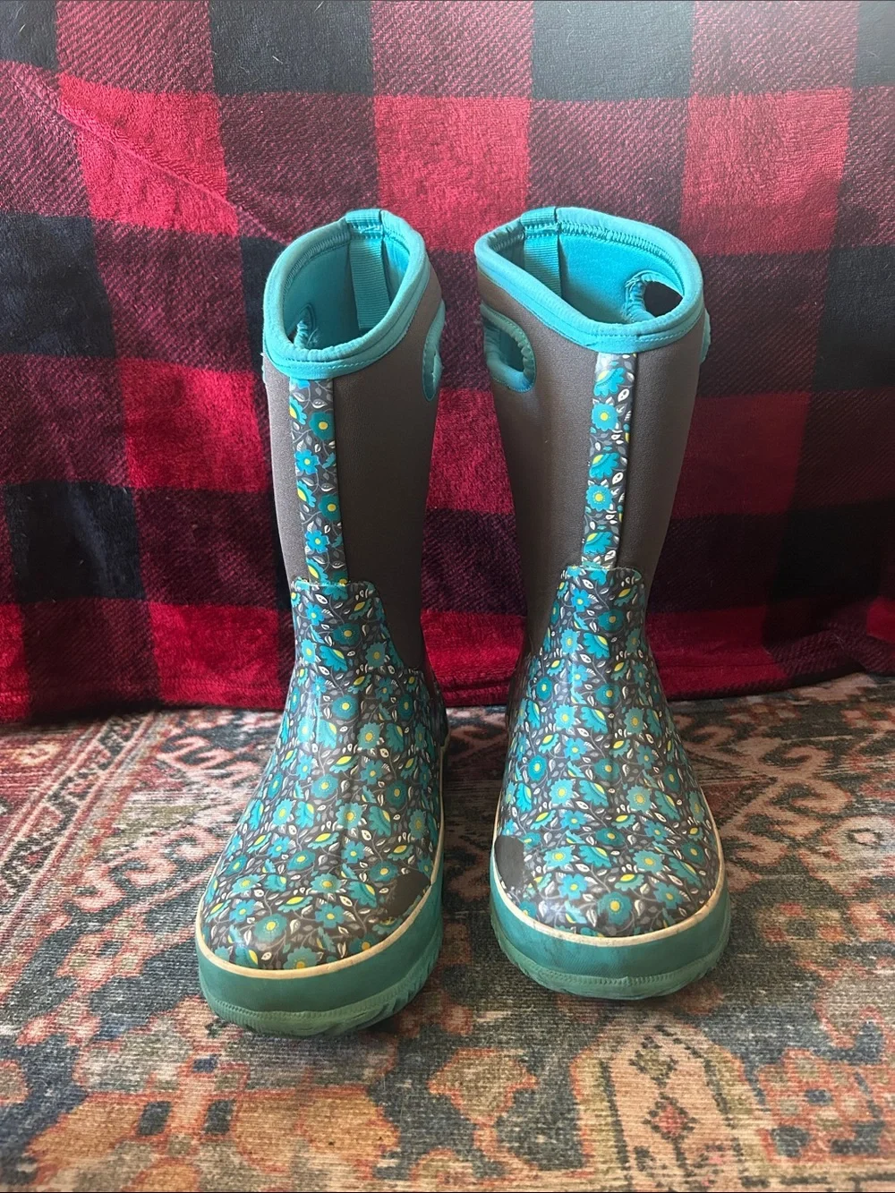 Kids Bogs Floral Winter Boots